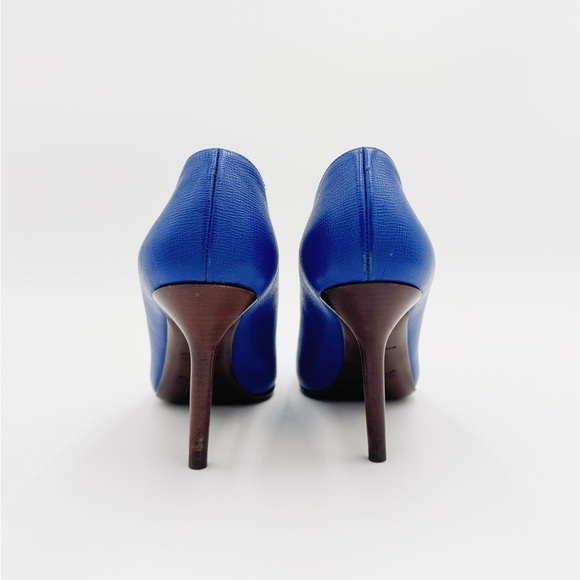LONGCHAMP Pointed Toe Stiletto Heels – Electric Blue Leather 38 - Picture 4 of 8